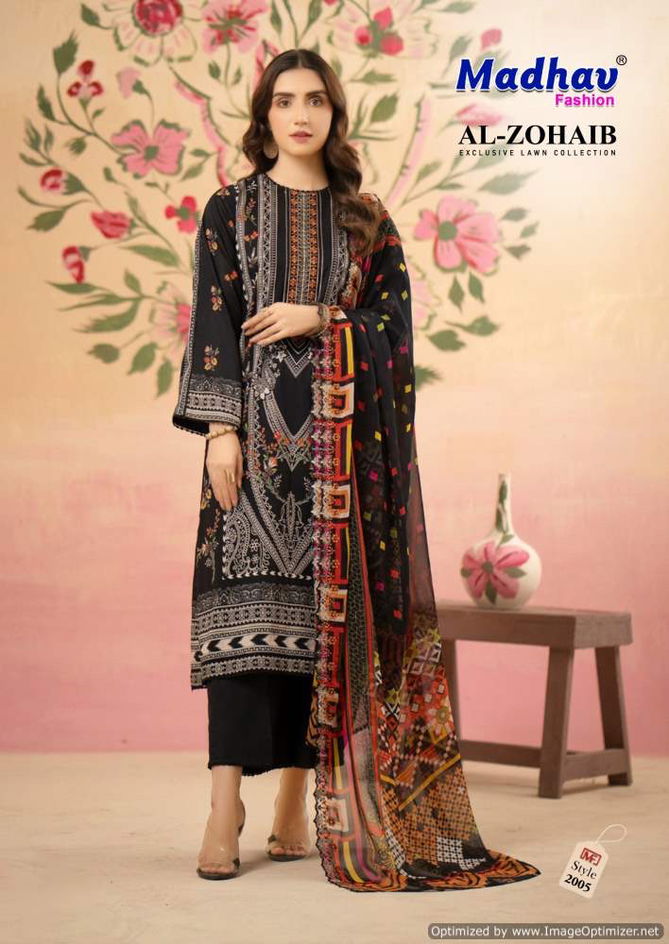 Al Zohaib Vol 2 Madhav Cotton Printed Pakistani Readymade Suits Wholesale Market Surat
